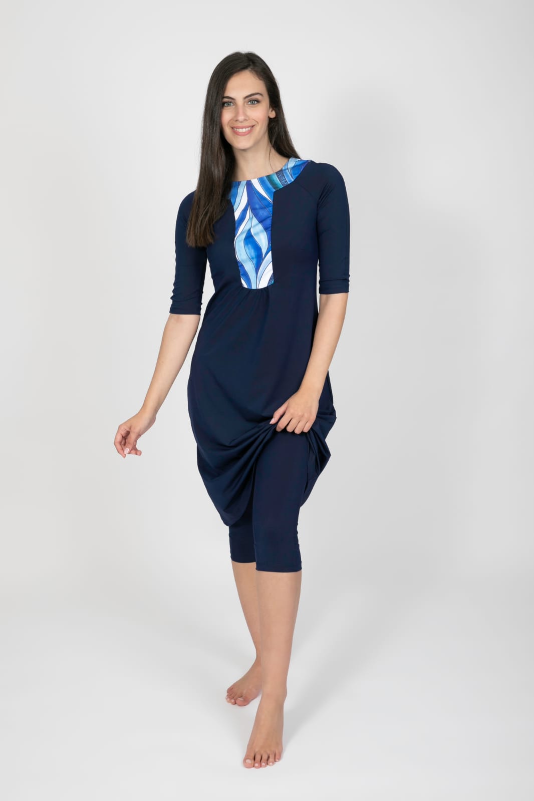 Ocean blue Ethnic Modest Swimwear - Image 3