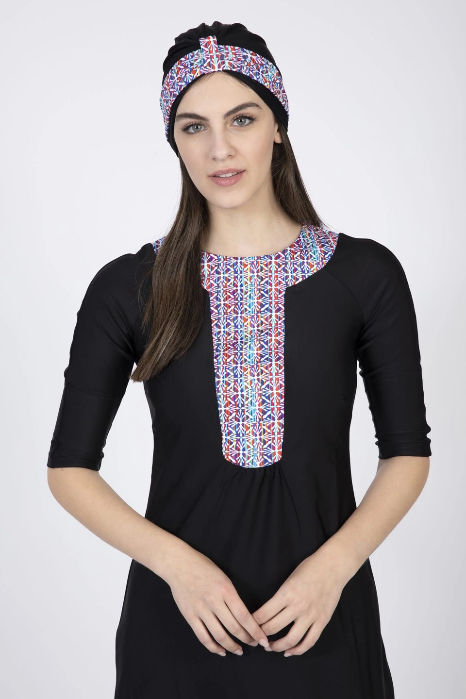 אתני שחור עם ויטראז צבעוני - Image 3