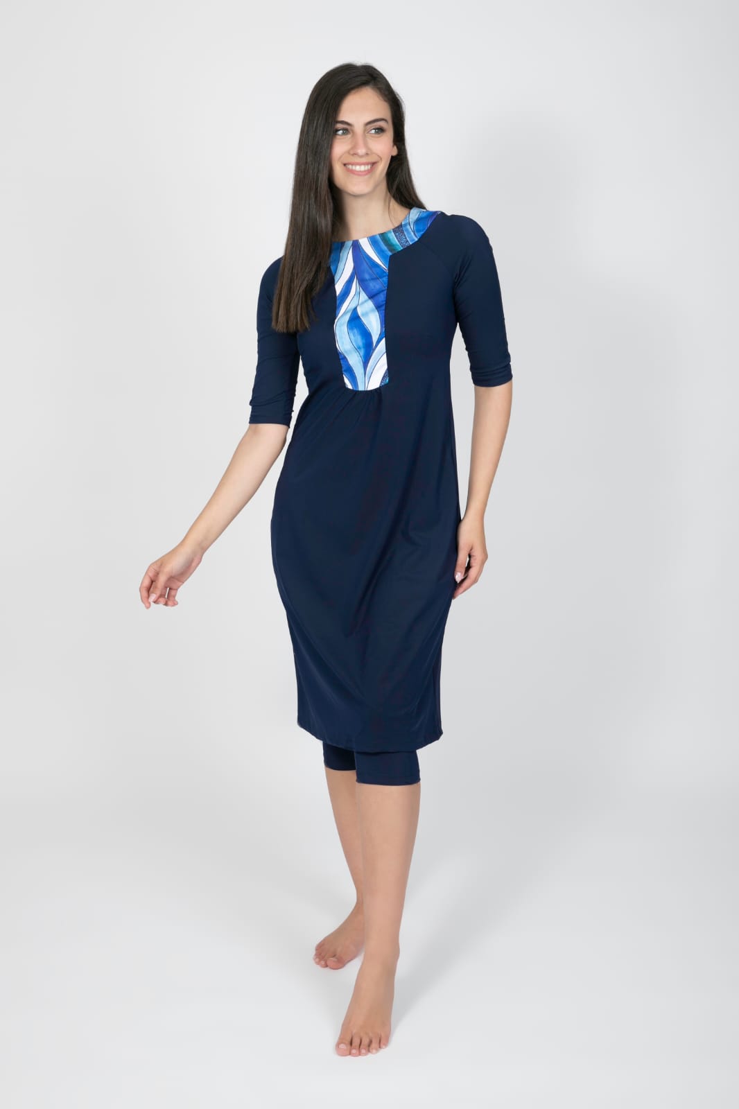 Ocean blue Ethnic Modest Swimwear - Image 1